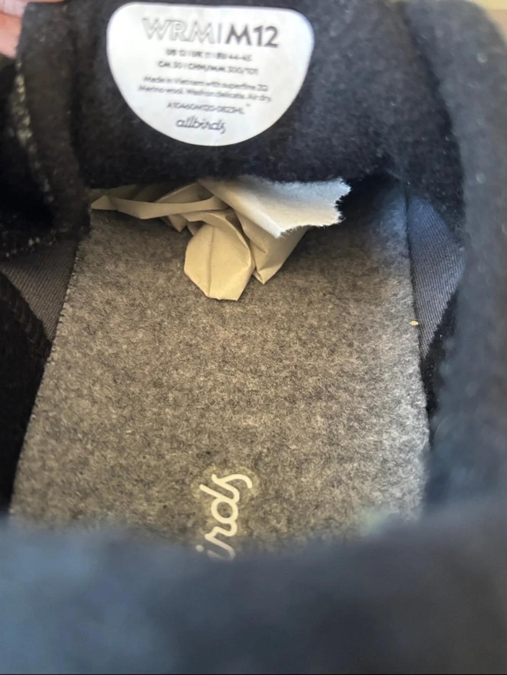 AllBirds Men's Wool Runner Mizzle‎ Dark Gray Bloom Red Beige Sole Size 12
